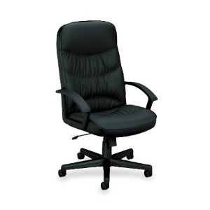 Basyx VL641ST11T VL640 Series Leather Executive High-Back Swivel/Tilt Steel Chair